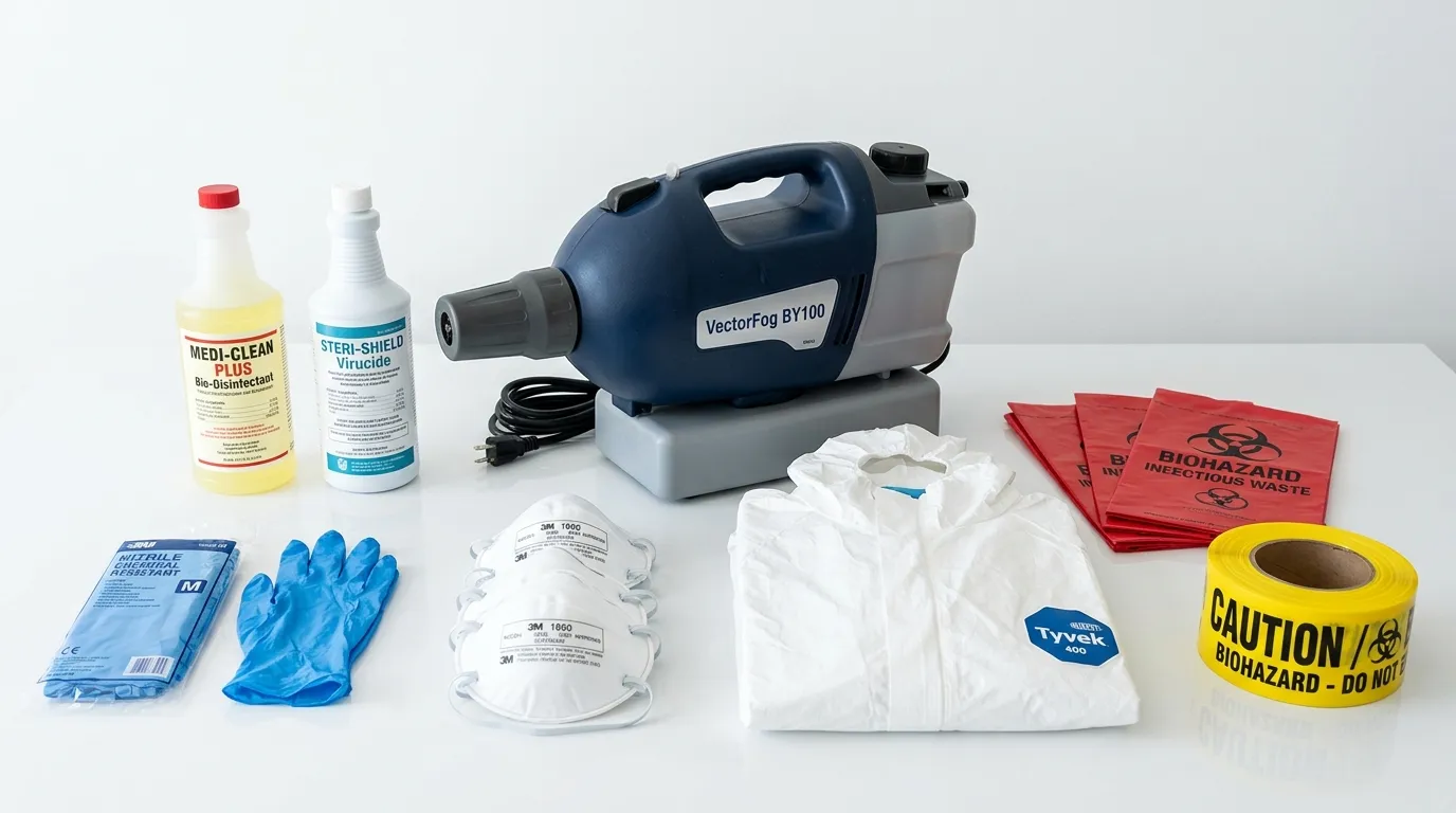 Professional biohazard remediation crew working in Oak Creek