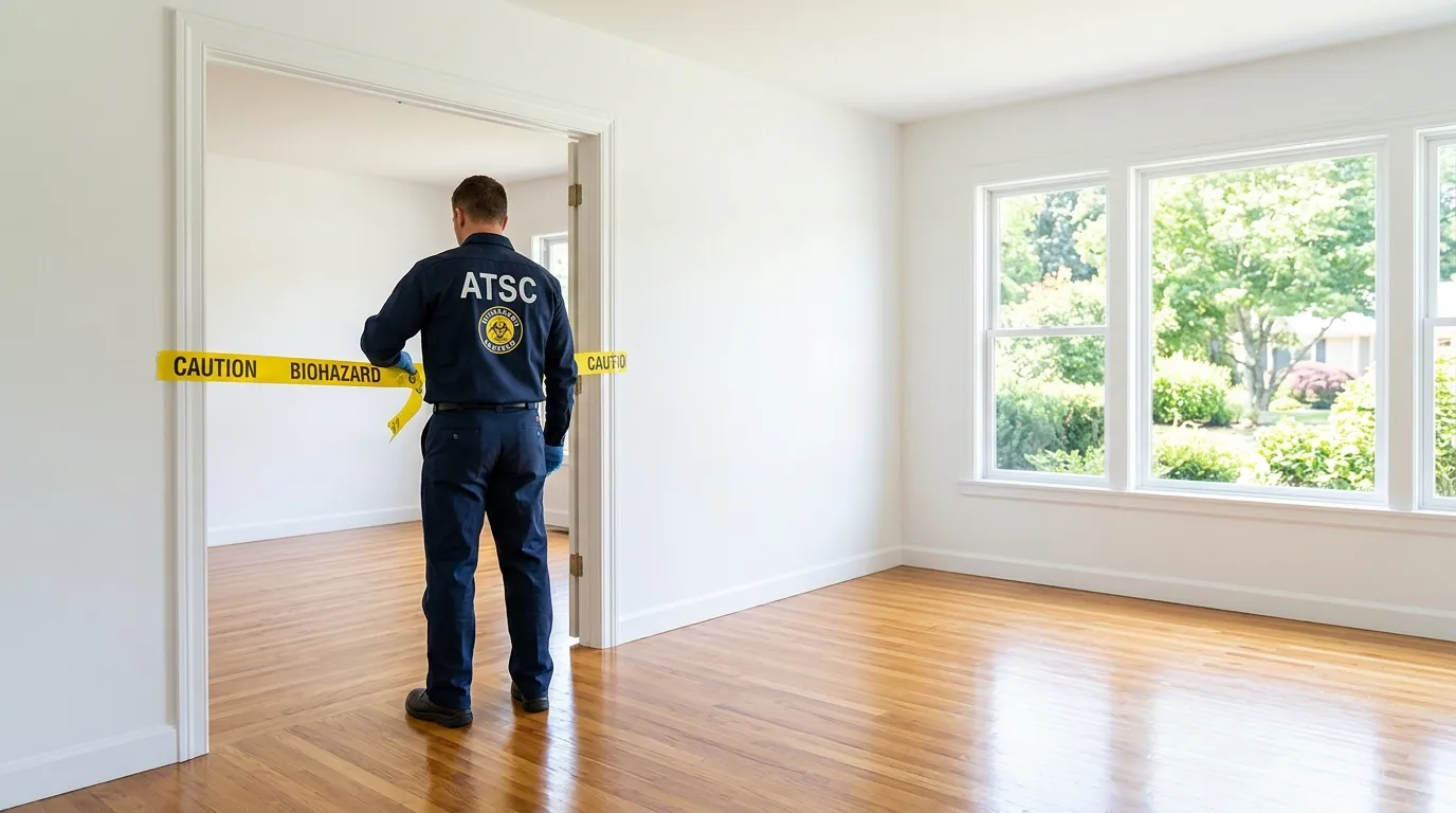 Certified biohazard cleanup crew performing Crime Scene Cleanup in Oak Creek